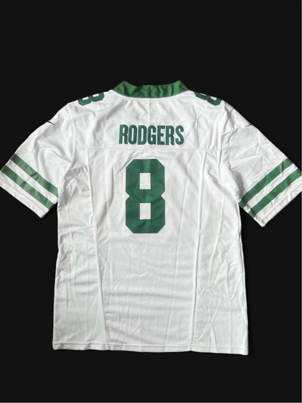 Nike Aaron Rodgers #8 Jets NFL vapor fuse elite engineered dri-fit jersey size L